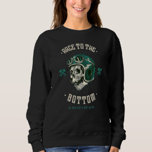 Sudadera Carrera De Motociclismo En Skull Rider Hacia Abajo