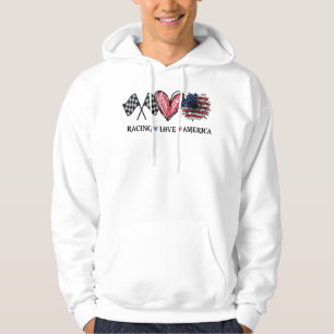 Sudadera Carreras de amor por la paz Bandera de los Estados