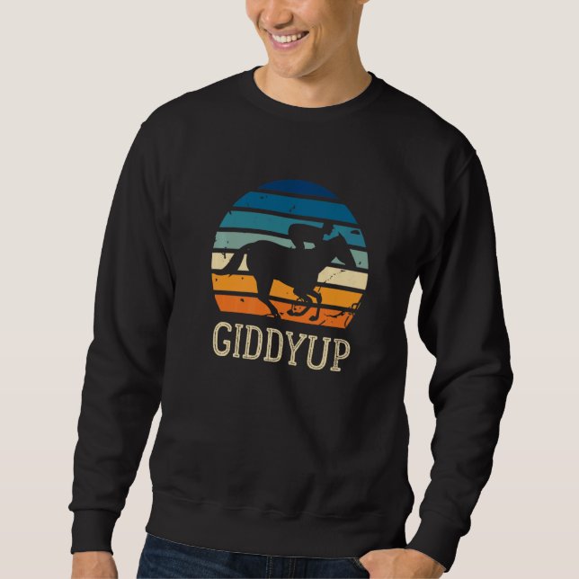 Sudadera Carreras de caballos de Giddyup (Anverso)