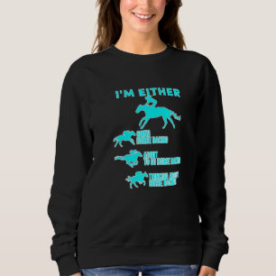 Sudadera Carreras de caballos todo el día Los caballos corr