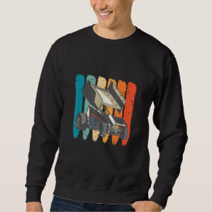 Sudadera Carreras de Sprint Car Retro Dirt Track Racing