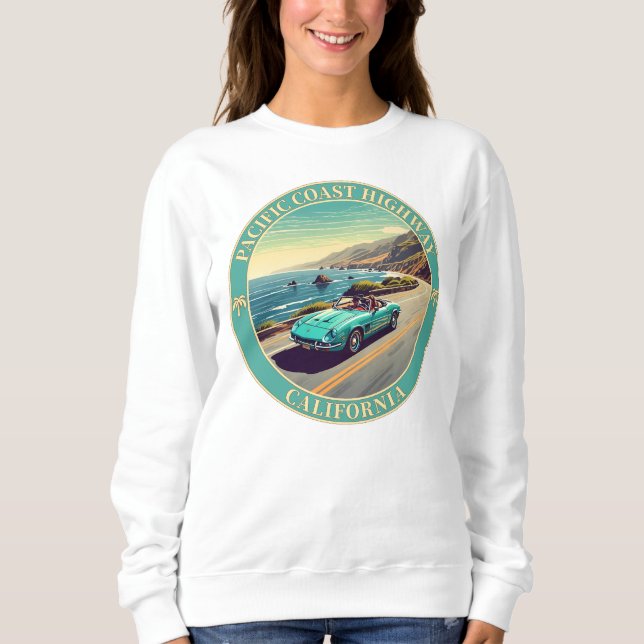 Sudadera Carretera de la costa del Pacífico, California (Anverso)