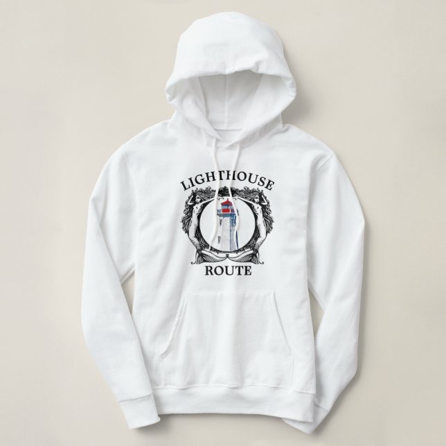 Sudadera Carretera del faro Peggy's Cove Nova Scotia hoodie (Diseño del anverso)