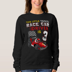 Sudadera Carro de fórmula de 3 años tercer cumpleaños 1