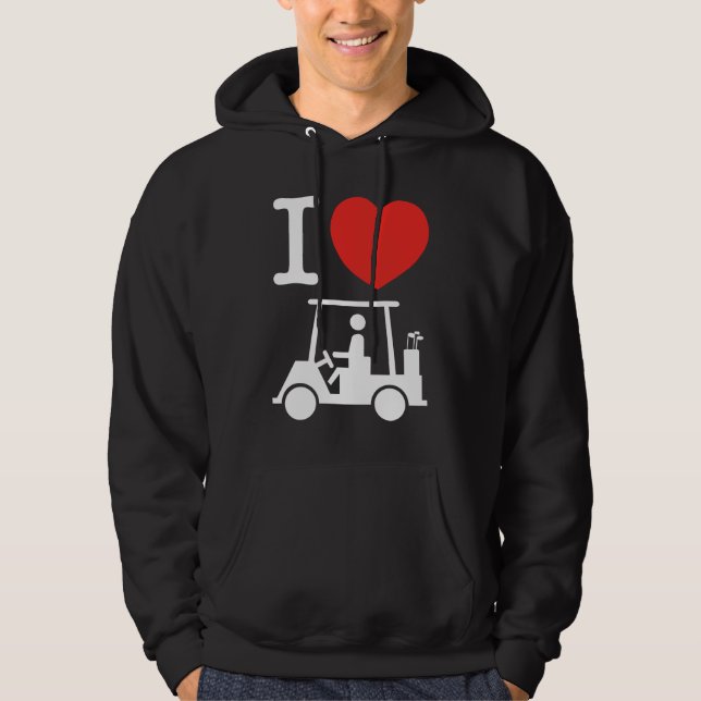 Sudadera Carro de golf I Heart (Love) (Anverso)