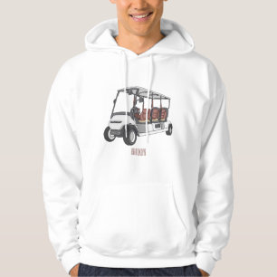 Sudadera Carro de golf / ilustracion personalizado de coche