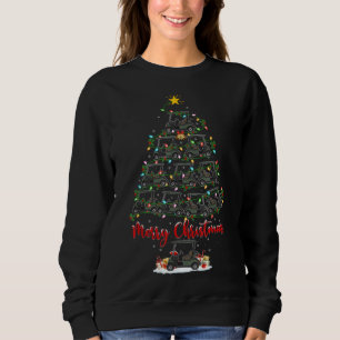 Sudadera Carro de golf Lover Xmas Iluminación Santa Golf Ca