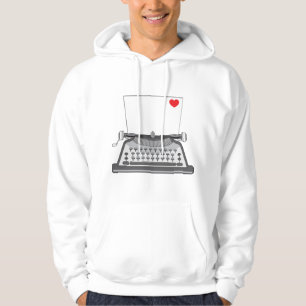 Sudadera Carta de amor de máquina de escribir antigua
