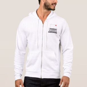 Sudadera Carta de amor de máquina de escribir antigua