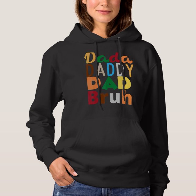 Sudadera Carta De Padre De Dadá A Papi A Papá A Bru (Anverso)