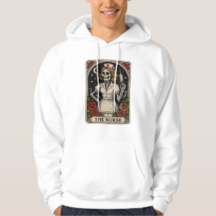 Sudadera Carta de Tarot de Enfermera Esqueleto Divertida Ha