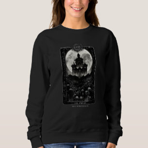 Sudadera Carta de Tarot de la Luna Mística Gótica