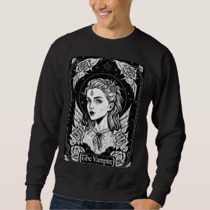 Sudadera Carta de Tarot El Vampiro Oculto Gótico Bruja