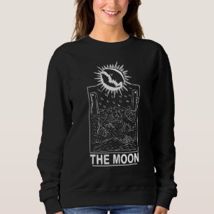 Sudadera Carta de Tarot Luna Creciente y Gato para Mujeres
