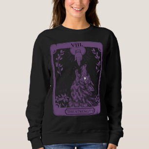 Sudadera Carta del Tarot Oculto Fuerza del Diseño del Lobo