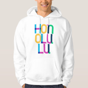 Sudadera Cartas de arte pop de Estados Unidos Honolulu