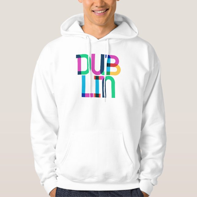 Sudadera Cartas de arte pop de Irlanda de Dublín (Anverso)
