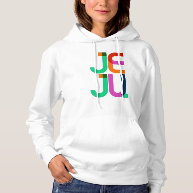 Sudadera Cartas de arte pop de Jeju en Corea del Sur (Anverso)