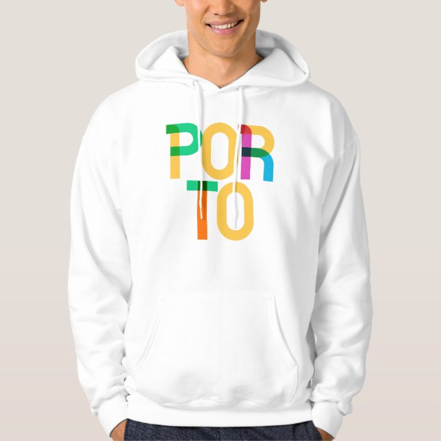 Sudadera Cartas de arte pop de Porto Portugal (Anverso)