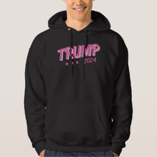 Sudadera Cartas de burbujas rosas de Trump 2024