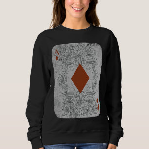 Sudadera Cartas de Poker Antiguas As de Diamantes