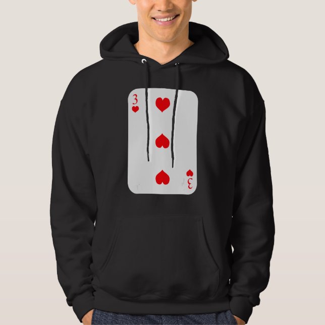 Sudadera Cartas de Poker Heart 3 (Anverso)