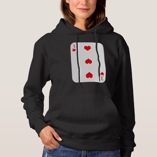 Sudadera Cartas de Poker Heart 3 (Anverso)