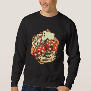 Sudadera Cartas de póker Jugador de juego de cartas de dine