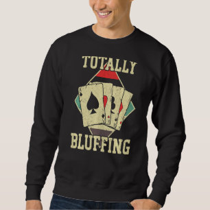 Sudadera Cartas de póquer vintage totalmente blasfando