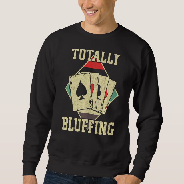 Sudadera Cartas de póquer vintage totalmente blasfando (Anverso)