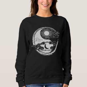 Sudadera Cartas de Tarot Yin Yang Yin La Luna y Yang El Sol