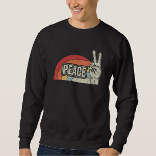 Sudadera Cartel de Paz Retro Vintage Hippie Amor