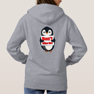 Sudadera Cartel de pingüino: No te pierdas