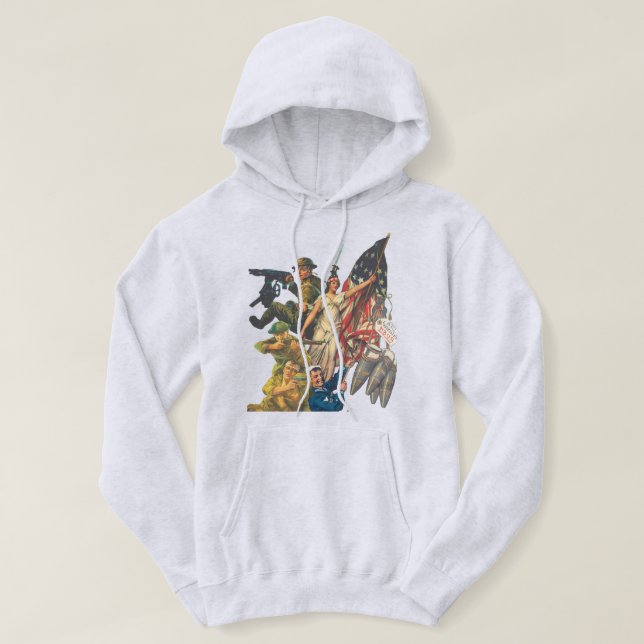 Sudadera Cartel de propaganda estadounidense de la Primera  (Diseño del anverso)