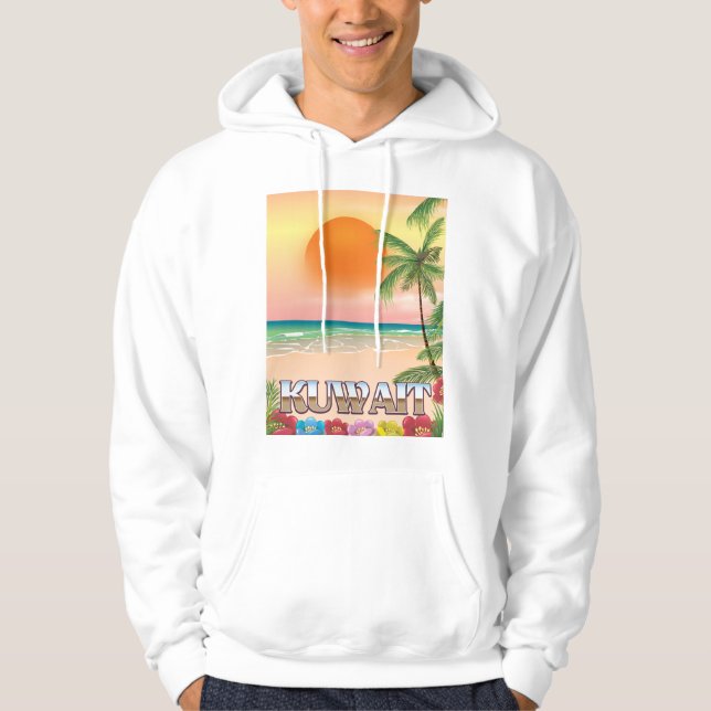 Sudadera cartel de viaje a la playa de Kuwait (Anverso)