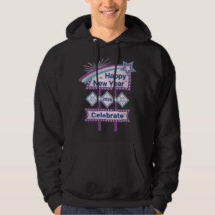 Sudadera Cartel Retro de Feliz Año Nuevo – Celebra Marquee