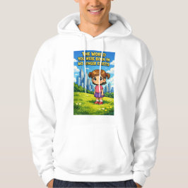 Sudadera Cartoon Girl Lost Innocence Past vs Future Graphic