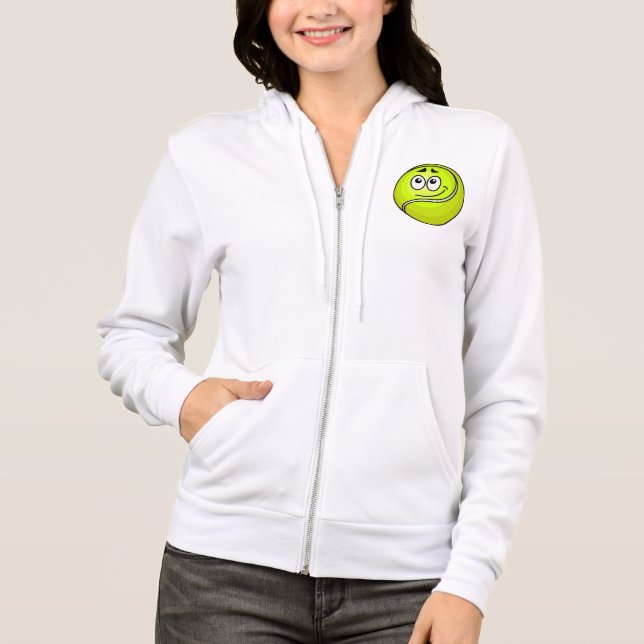 Sudadera Cartoon Tennis Ball Emoji Face Happy Sports (Anverso)