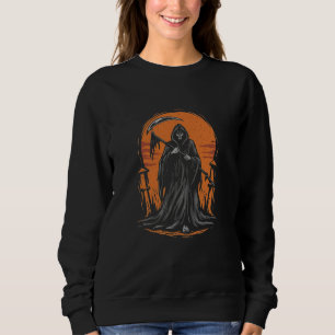 Sudadera Cartoons de la Parca en Cementerio al Atardecer