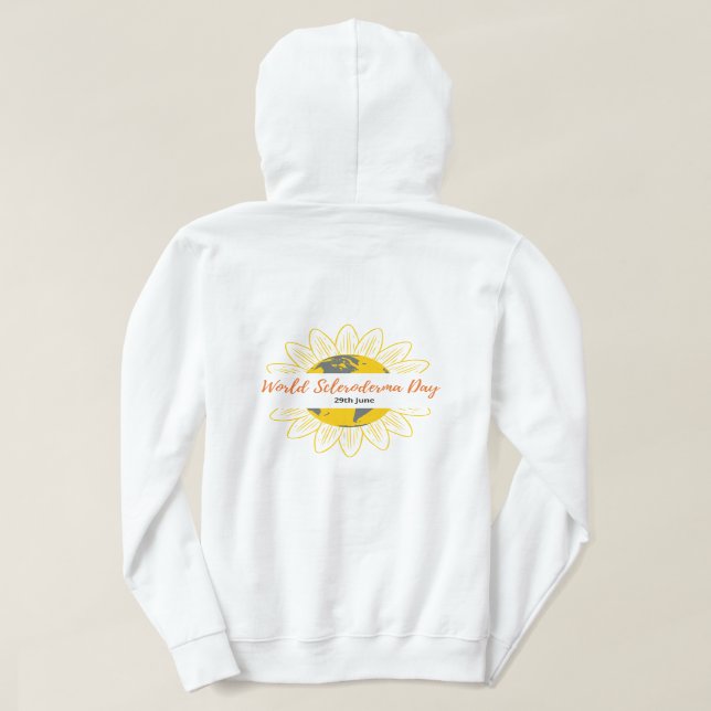 Sudadera Casa Blanca de Mujeres - Día Mundial de la Esclero (Reverso del diseño)