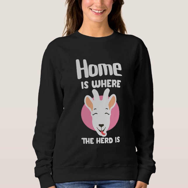 Sudadera Casa De Granjeros De Caprina De Animales De Cabra  (Anverso)