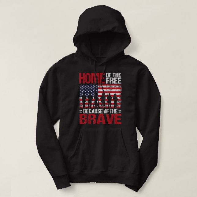 Sudadera Casa De Los Libres Por El Valiente Veterano 4 (Diseño del anverso)