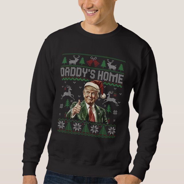 Sudadera Casa de papá: Navidades feos de Trump dulzan Navid (Anverso)
