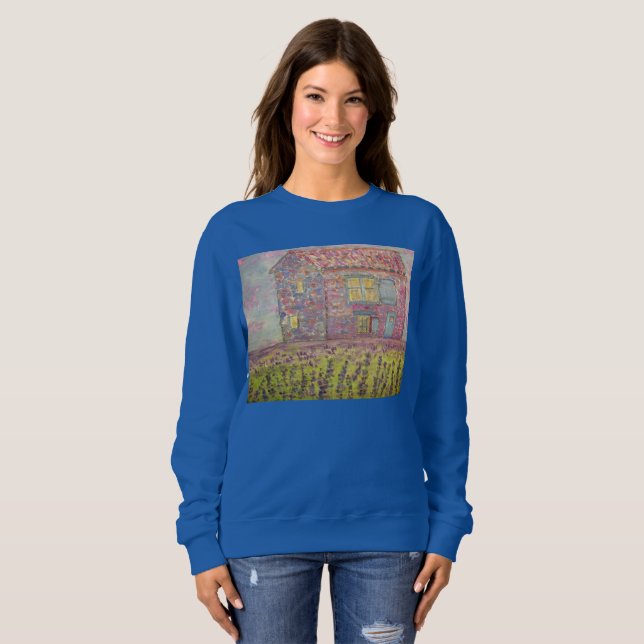 Sudadera Casa de Provenza y Campos de Lavender (Anverso completo)