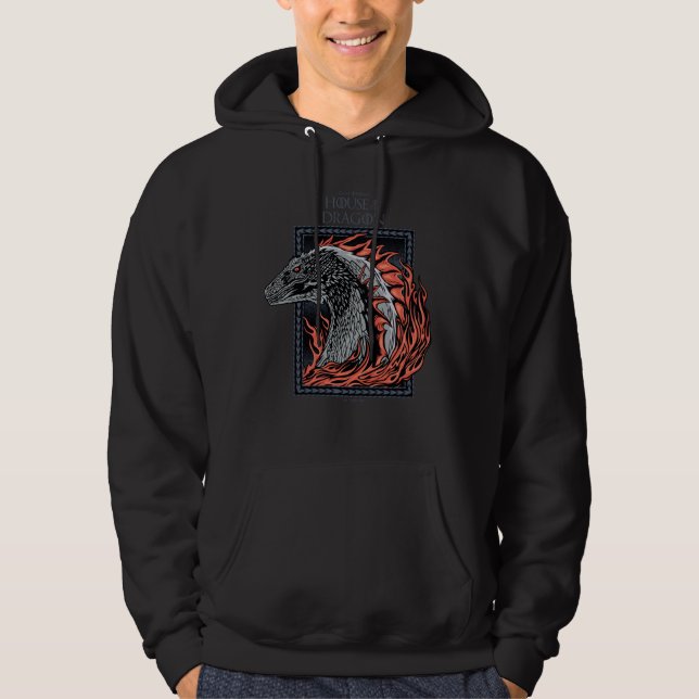 Sudadera CASA DEL DRAGÓN | Perfil de dragón en llamas (Anverso)
