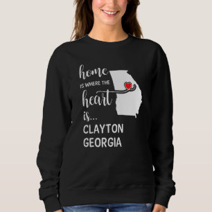 Sudadera Casa Es Donde El Corazón Es El Condado De Clayton