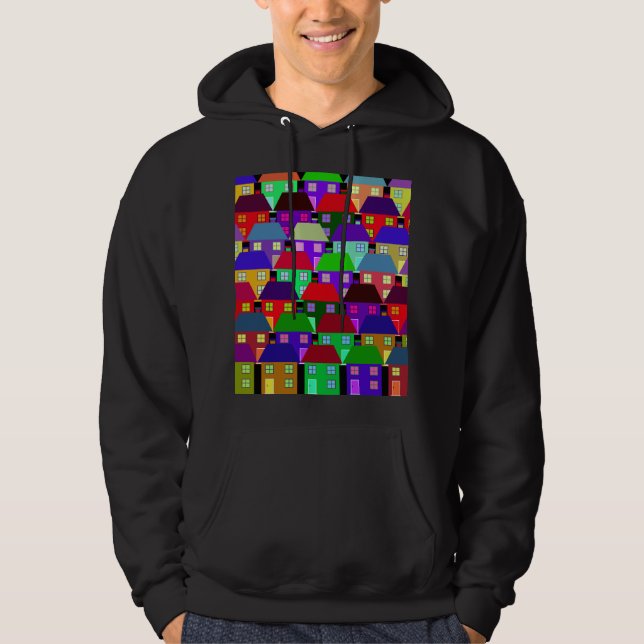 SUDADERA CASAS COLORIDAS COMUNIDADES CASERAS (Anverso)