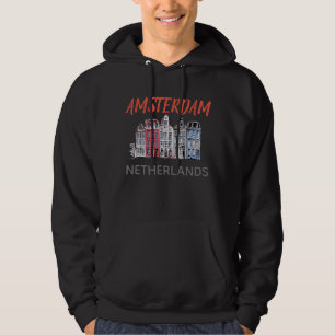 Sudadera Casas de la fila de los Países Bajos de Amsterdam,