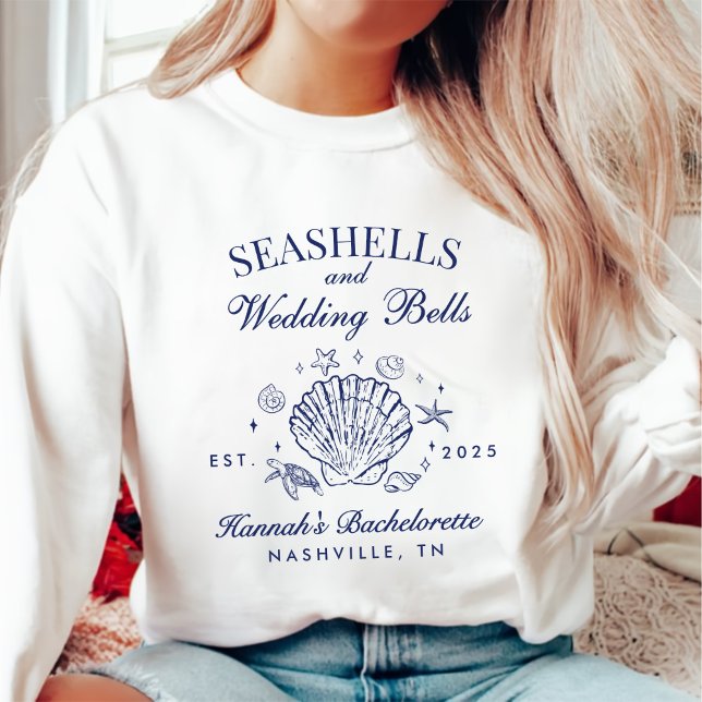 Sudadera Casas de mar rosadas y campanas Bodas Bachelorette (Subido por el creador)