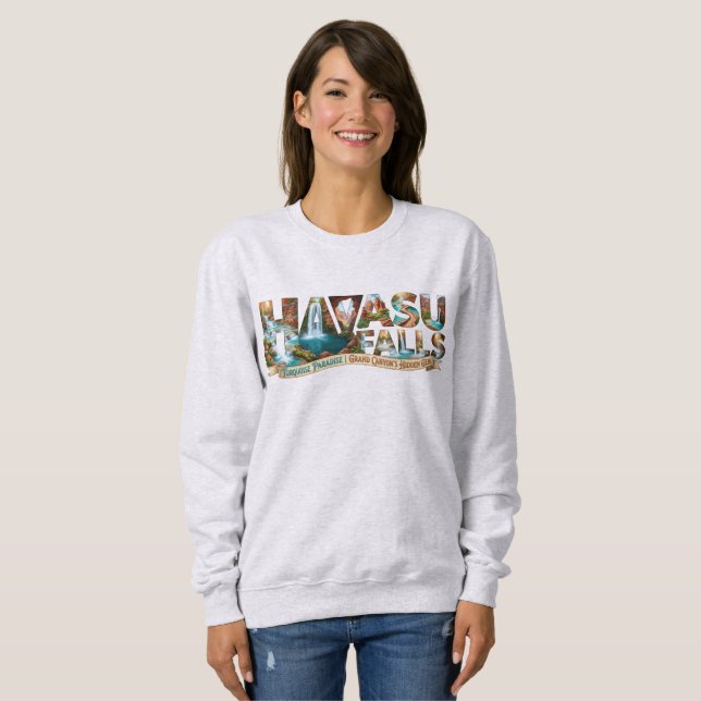 Sudadera Cascada Havasu Aguas Turquesas Cañón Escondido (Anverso completo)